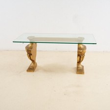 tavolino con piano in vetro