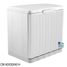 SCARPIERA BIANCA MODULARE MOD. ELEGANCE EFFETTO RATTAN IMPILABILE SALVASPAZIO