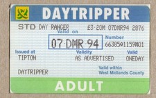 APTIS special card - West Midlands Centro Daytripper issued 1994 at Tipton