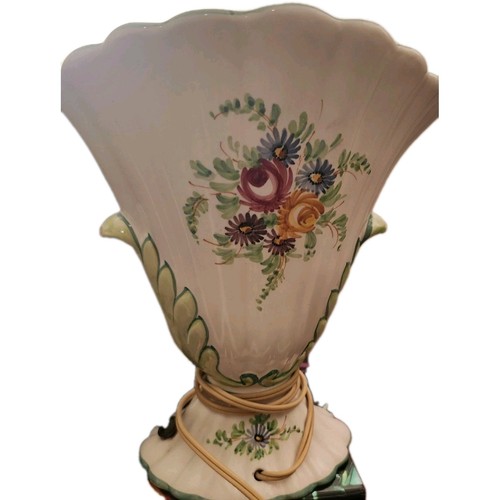 Vaso ventaglio deruta vintage - vaso,
