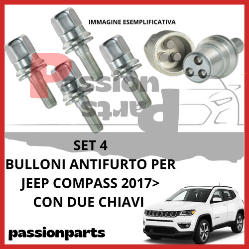Kit bulloni antifurto cerchi - 4,