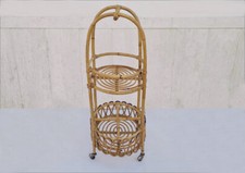 Carrello portaliquori vintage in bambù