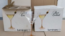 Luminarc Vintage Anni '80 - n.8 Bicchieri Martini Rosa , Altezza cm 16,5.