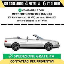 Tagliando per MERCEDES-BENZ CLK Cabriolet 200 Kompressor 141 kw Benzina 1998-...