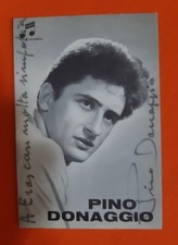 Pino Donaggio cartolina promozionale autografa con dedica 1961 Columbia