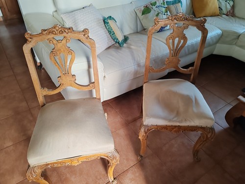 Coppia sedie antiche 700 - coppia,