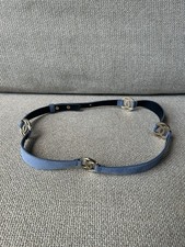 Cintura Chanel blu scamosciata