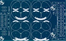 c.s. PCB circuito stampato x Alimentatore DUALE 12...80V x Amplificatore Potenza