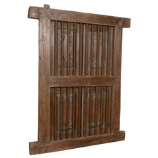 BISCOTTINI Finestra Antica Legno Massello Ferro Telaio Vecchia Grata