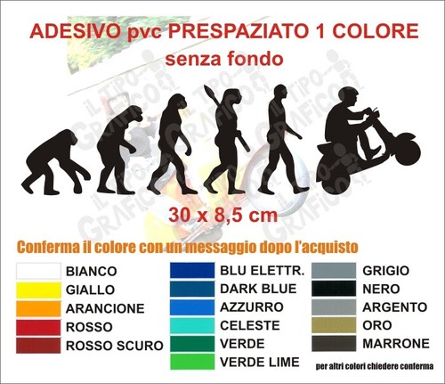 Adesivo human evolution vespa - evolution,