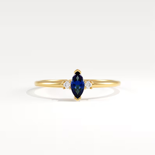 Anello topazio blu - ,, lega