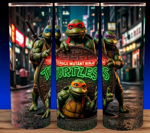 Bicchiere tazza tmnt - bicchiere,