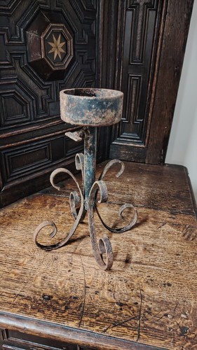 Vintage iron candele holder - vintage,