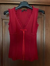 Sandro Ferrone Top Rosso Scollo a V da Donna tg. S