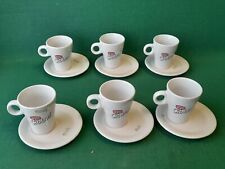 SET 6 TAZZE + PIATTINI CIOCCOLATA CIOBAR CAMEO IN PORCELLANA. BU21