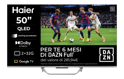 Haier smart qled 4k - smart, 50"