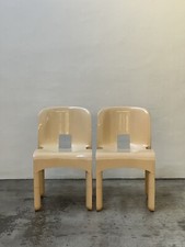 Sedia da pranzo Joe Colombo molto antica Kartell universale in plastica (1x) design anni 70