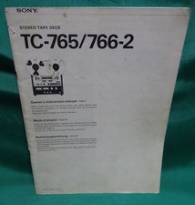 Sony TC-765/766-2 Manuale di