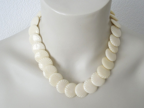 Collana vintage crema - vintage,