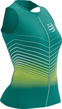Compressport Tri Postural Aero maglia ciclismo donna senza maniche verde bici giro
