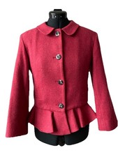 Giacca donna lana lampone