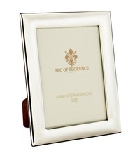 Cornice portafoto in argento sterling 925 massiccio con marchio 10x8" pollici 7203/20x25 dorso legno Regno Unito
