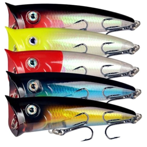5pcs popper esche pesca - esche,
