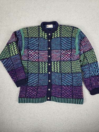Cardigan lana patchwork - cardigan, in