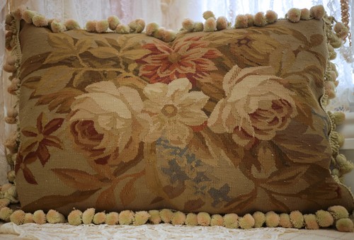 Copricuscino antico aubusson - antico,
