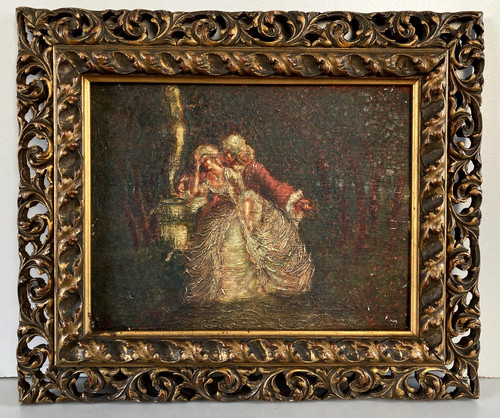 Antico quadro dipinto - quadro,