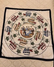 Hermès foulard vintage JEU DES OMNIBUS ET DES DAMES BLANCHES.
