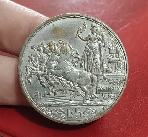 Lire 1914 quadriga briosa - quadriga,