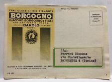 Cartolina pubblicitaria Barolo Vini Borgogno spumanti vino Piemonte Cuneo