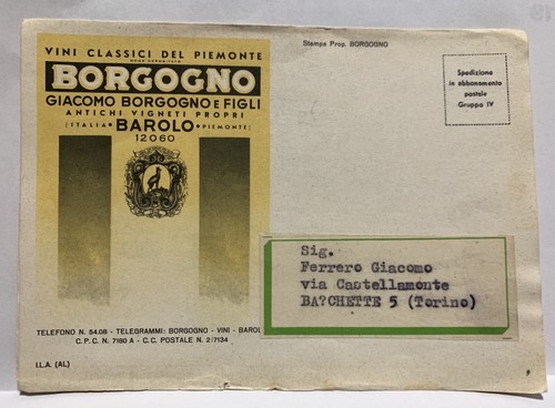 Advertising postcard barolo - advertising,