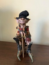 Goblin Folletto scultura artigianale in argilla fine anni '90