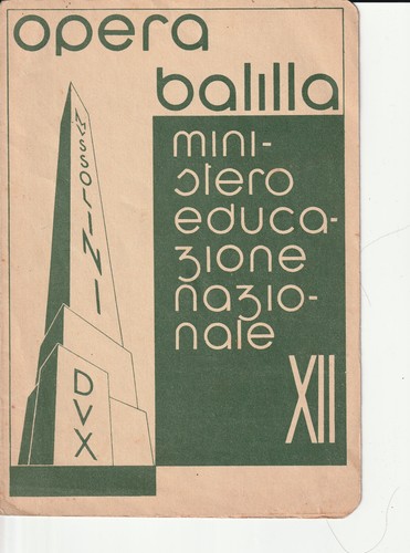 Pagella opera balilla 1934 - pagella,