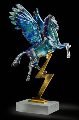 Scultura pegaso vetro - in, di