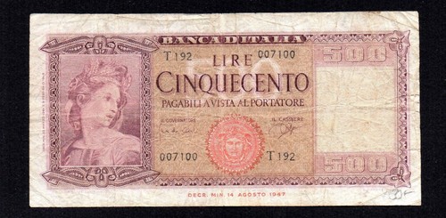 Cinquecento 500 lire italia - 500,