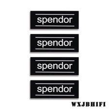 Distintivo logo Spendor altoparlante personalizzato metallo alluminio 31,5 mm (1,24") X 12,5 mm (0,49")