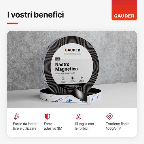 Nastro magnetico autoadesivo - magnetico,