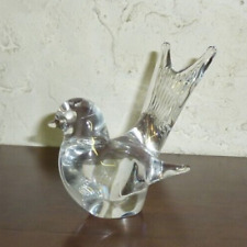 uccellino in cristallo - passerotto - anni 80 - soprammobile