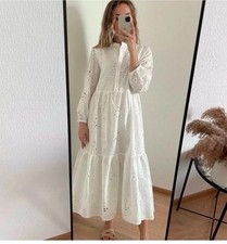 ZARA ABITO MIDI BIANCO CON