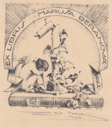 Exlibris bookplate - exlibris,