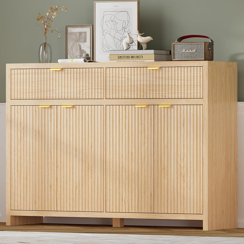 Fluted sideboard buffet - sideboard,