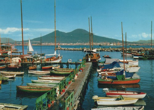 Cartolina antica napoli - napoli, santa