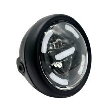 Faro anteriore moto a Led universale nero full led 160mm omologato 5500-6500 K