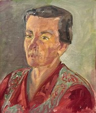 Dipinto A Olio Ritratto Donna