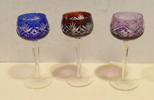 3 Colorato Cristallo Bicchieri