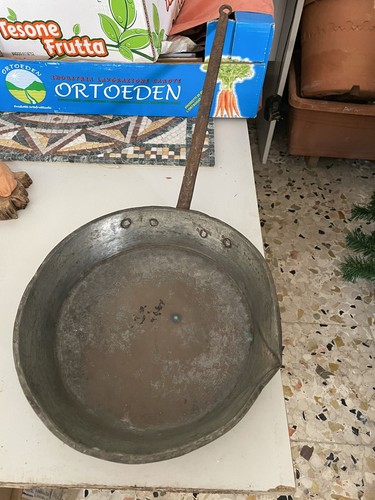 Padella rame antica vecchia - padella,