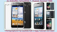 2x Pellicola Protettiva Schermo Cristallo Trasparente per Huawei Ascend Y300 Clear Protector
